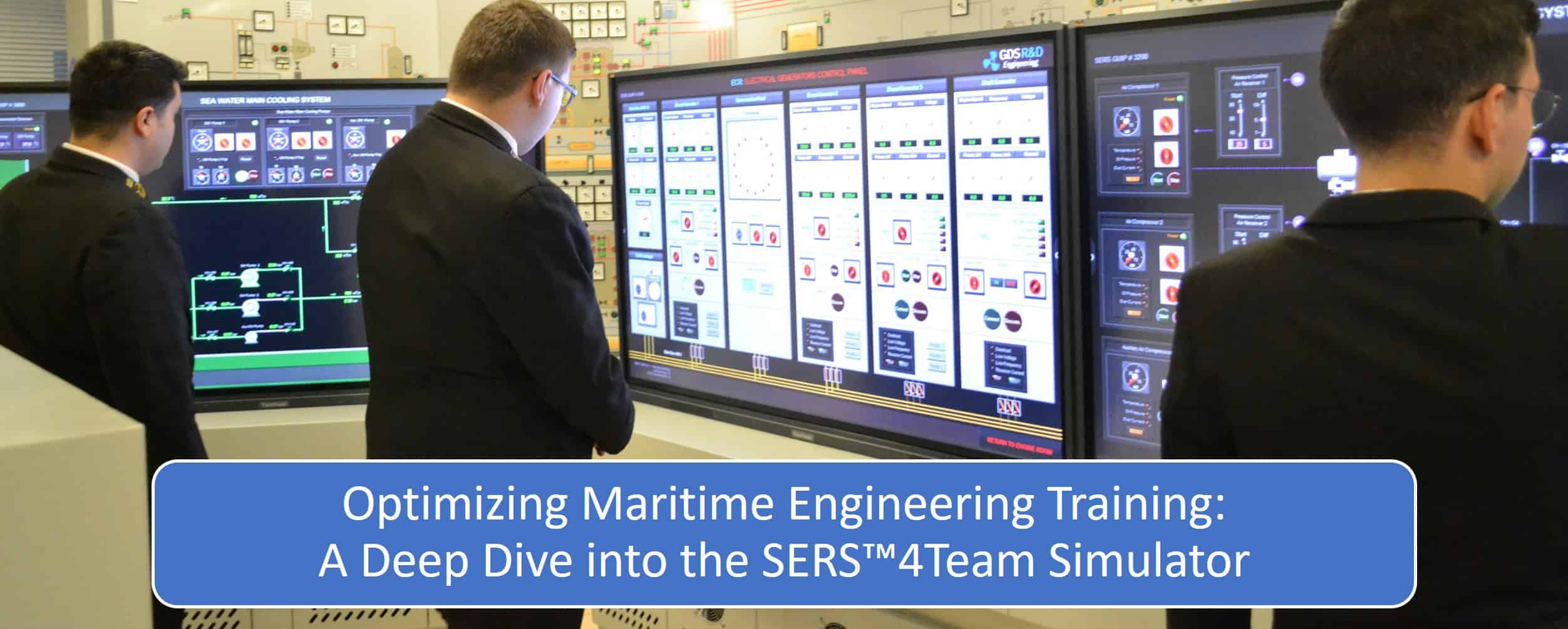 SERS™4Team Optimizing the Engine Room Simulator Configurations using GDS SERS™. The GDS Ship Engine Room Simulator Team System (SERS™4Team) is a cutting-edge maritime simulation platform designed to enhance collaborative teamwork in the maritime industry. Specifically developed to meet the IMO STCW 2010 Standards for Training and Certification of Watchkeeping, including Model Course 2.07 (2017 Ed.), SERS™4Team provides comprehensive marine engineering training through an immersive full mission engine room simulator (ERS) environment.   SERS™4Team focuses on IMO Engine Room Resource Management principles, enabling trainees to develop critical skills in communication, decision-making, and task allocation within a realistic engine room setting. The system covers all aspects of engine room operations, from ship electrical systems to main propulsion, and offers training at both operational and management levels.   Furthermore, SERS™4Team facilitates in-depth assessment and evaluation of trainee performance, allowing instructors to identify strengths and weaknesses. Advanced tools for root-cause analysis and troubleshooting enable trainees to understand and learn from their mistakes, ultimately improving their technical skills and problem-solving abilities. By incorporating scenarios focused on energy efficiency, SERS™4Team promotes best practices for optimized fuel consumption and reduced environmental impact. This ensures that trainees are not only technically proficient but also environmentally responsible. Sources and related content